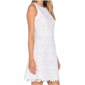 Kate Spade New York Floral Lace Sleeveless A-Line Dress Size 10 Fresh White